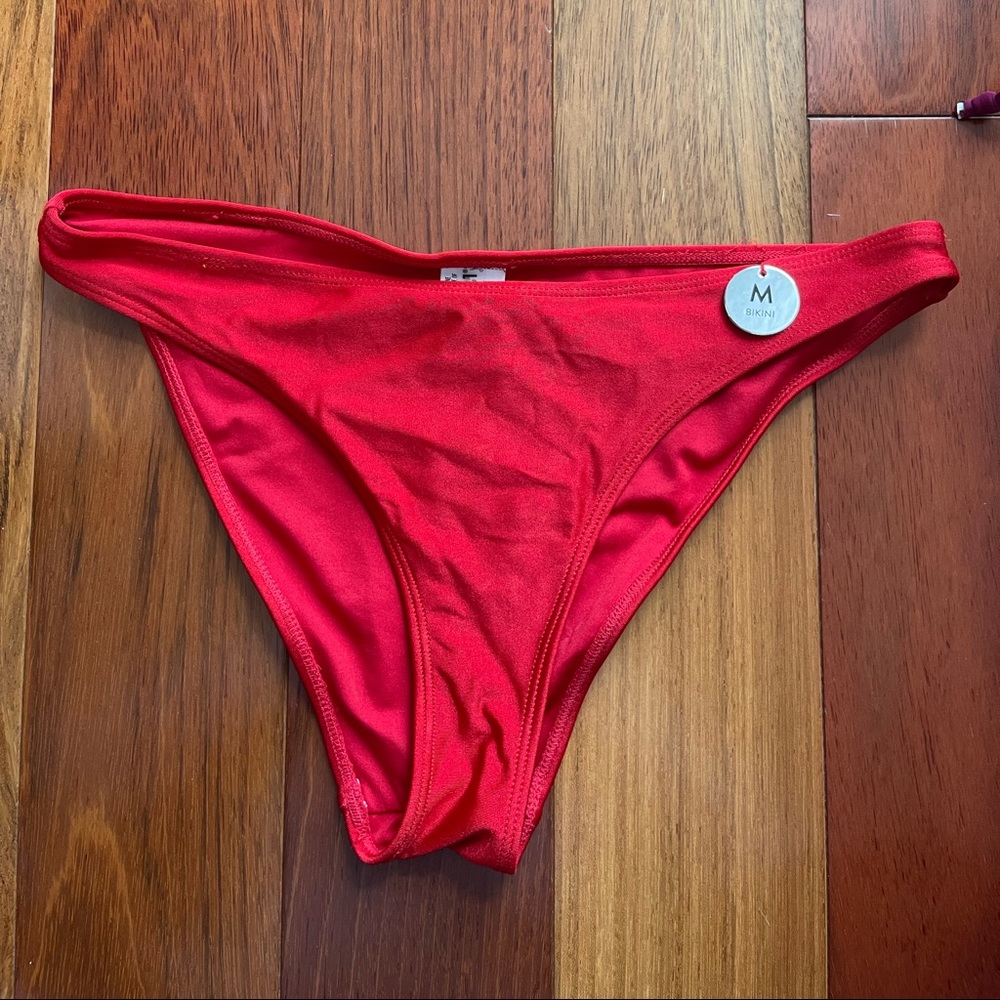 Red bikini bottoms (high hips)
